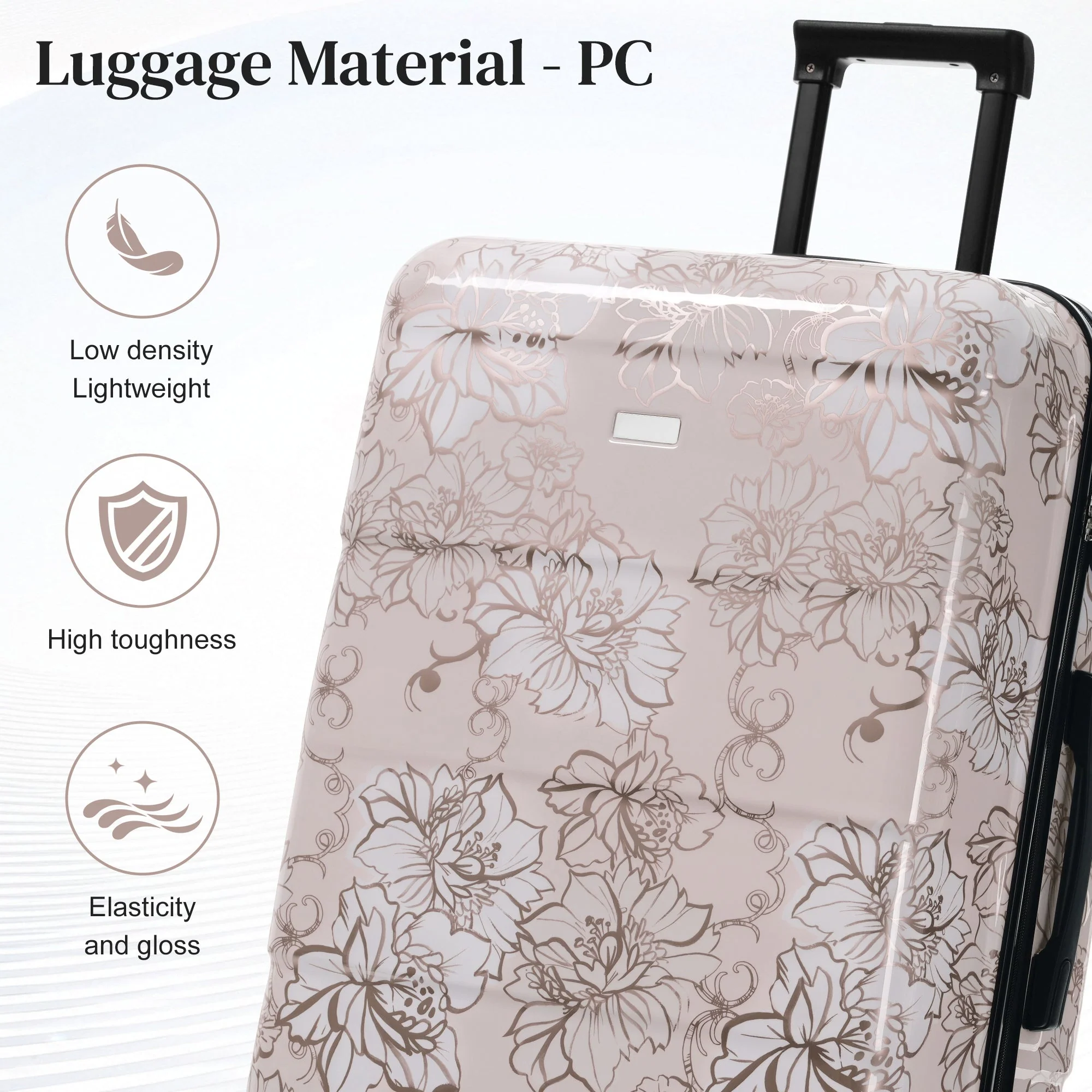 GigaTech 5-Piece PC+ABS Hardside Luggage Set - Image 6