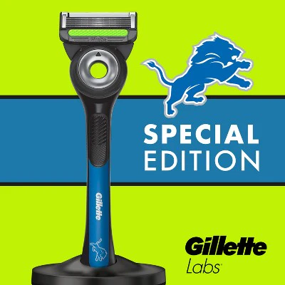 Gillette Labs NFL Lions Edition Shaving Razor with 4 Refills and Magnetic Stand - Image 8
