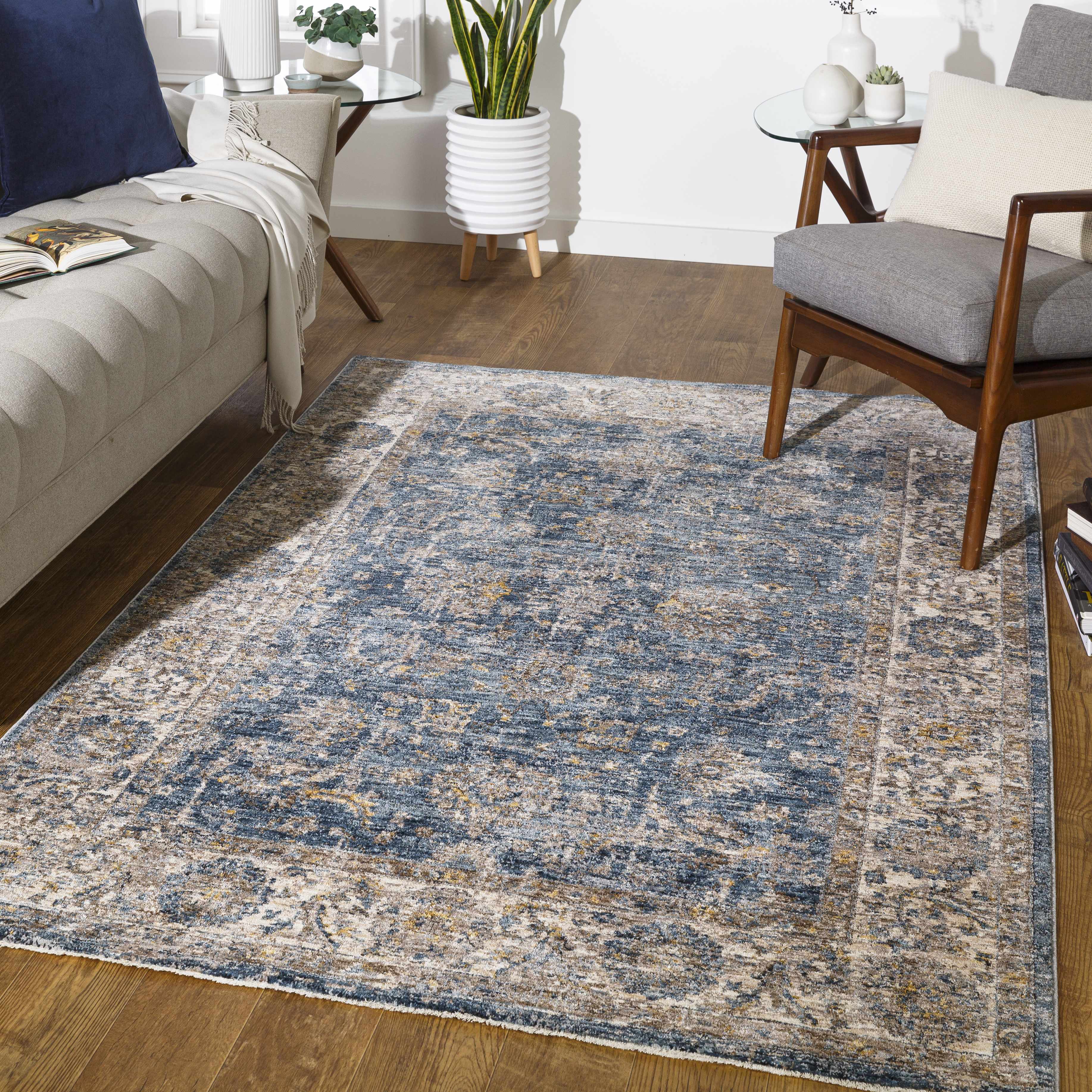 Gimli Oriental Blue Area Rug - Image 2