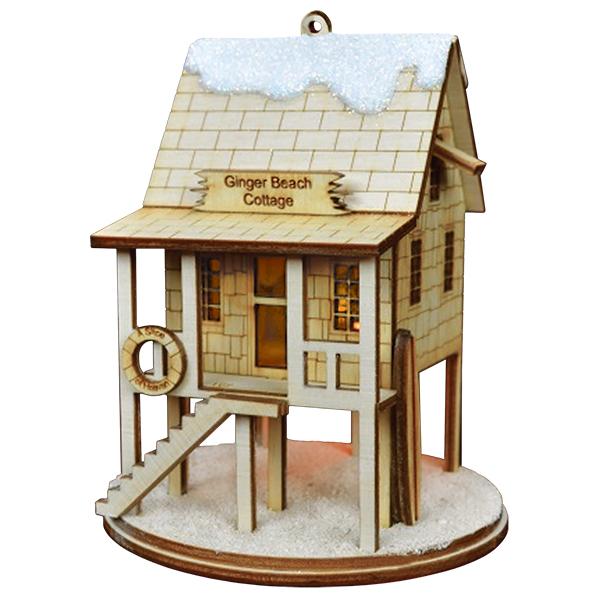 Ginger Beach Cottage Lighted Miniature House - Image 2