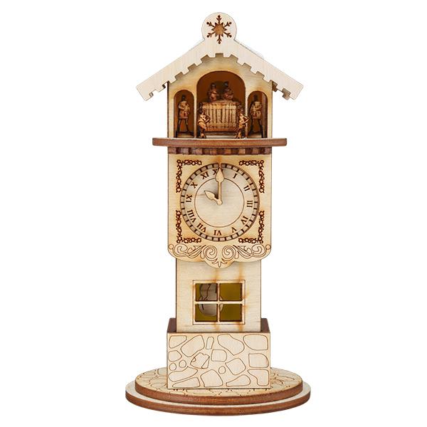 Ginger Clock Tower Ornament with Light-Up Feature - Image 2