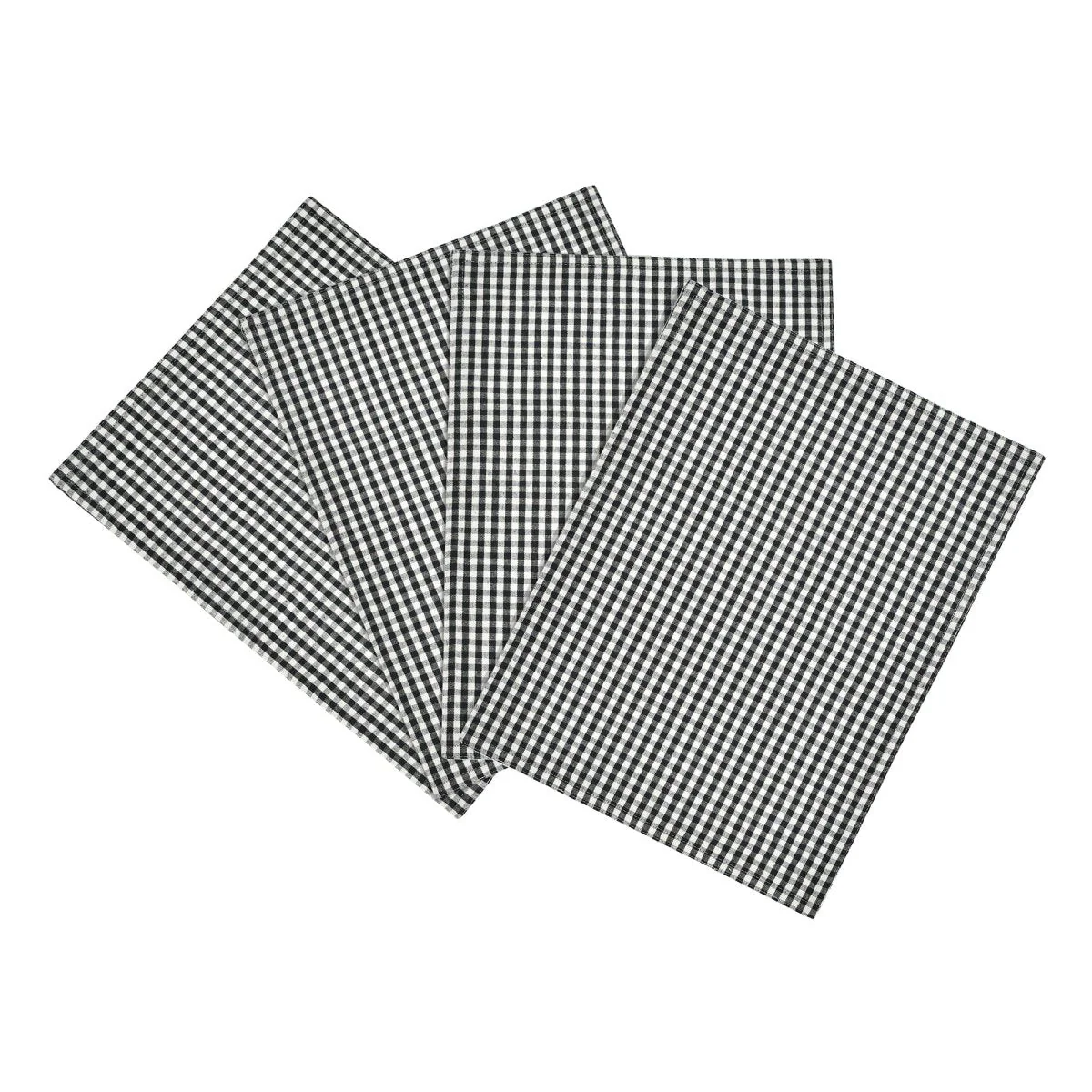 Gingham Check Yarn Dyed Placemat 4-Pack Set - Image 3