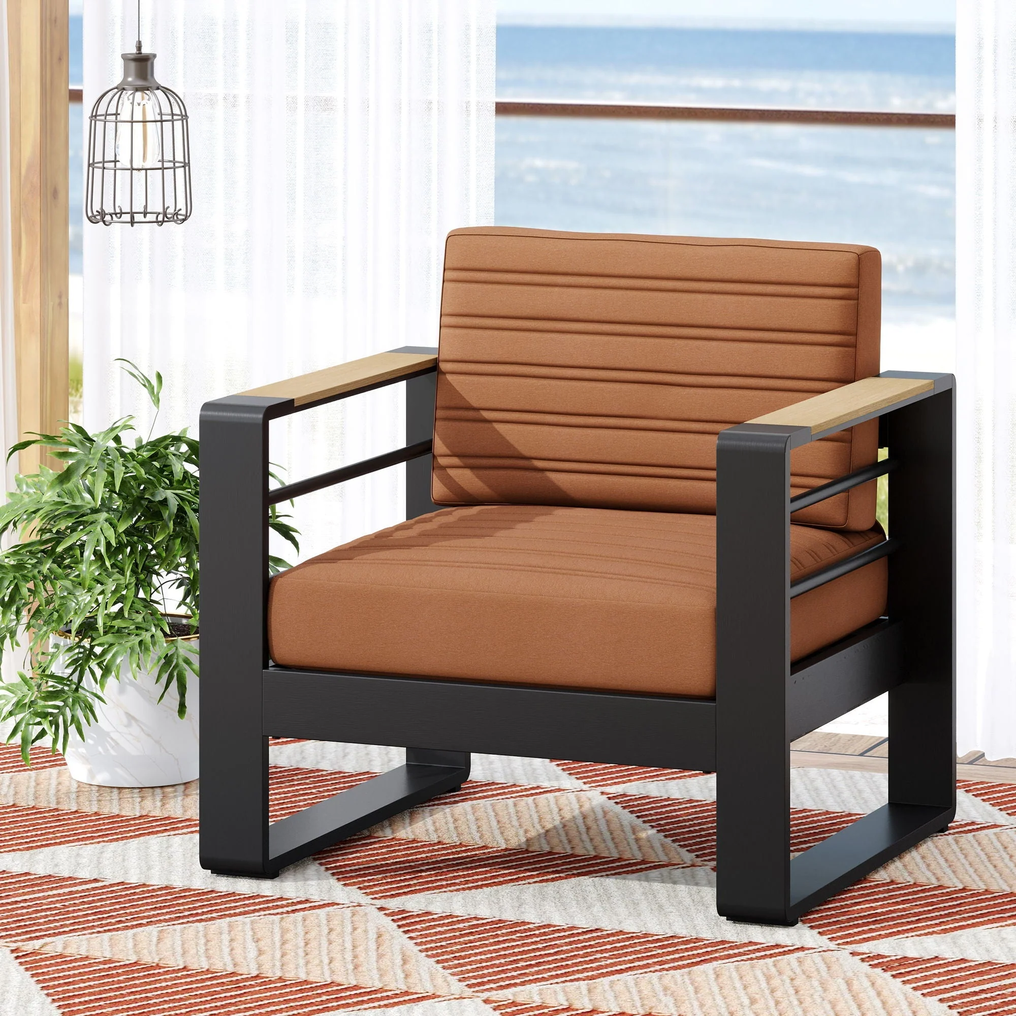 Giovanna - Club Chair Set With Aluminum Frame - Image 11