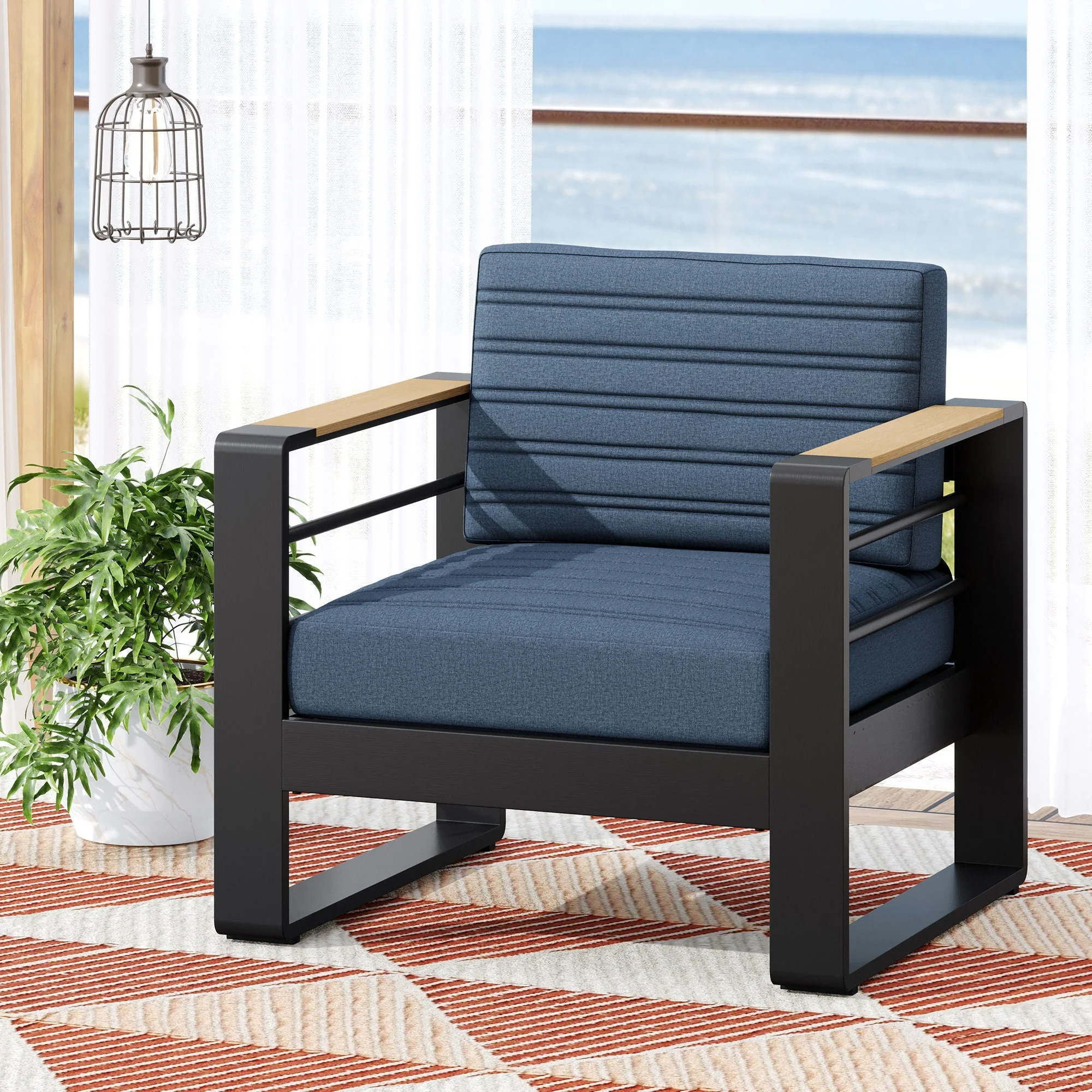 Giovanna - Club Chair Set With Aluminum Frame - Image 5
