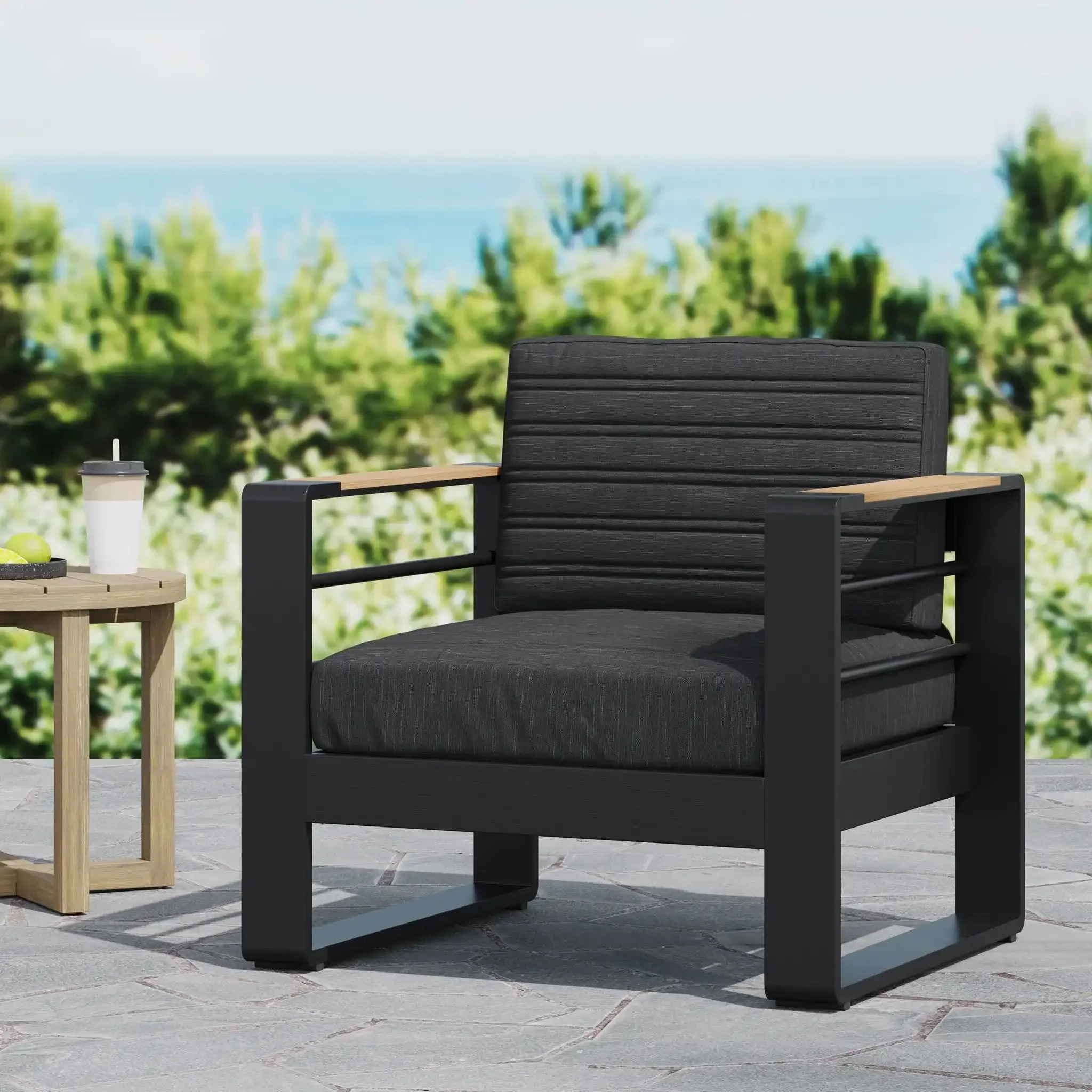 Giovanna - Club Chair Set With Aluminum Frame - Image 7