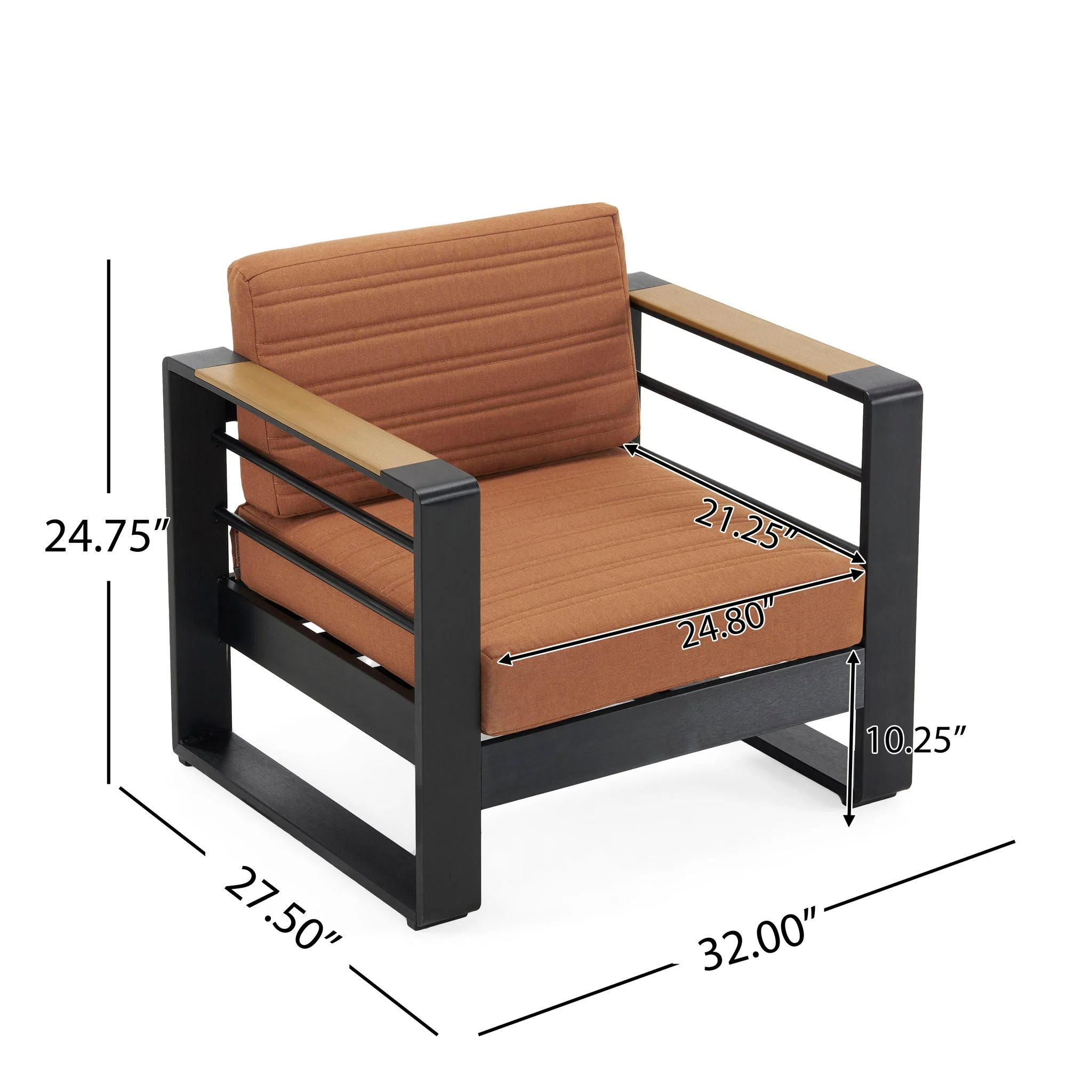 Giovanna - Club Chair Set With Aluminum Frame - Image 8