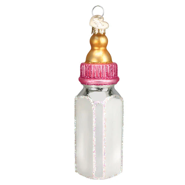 Girl Baby Bottle Ornament - Image 3