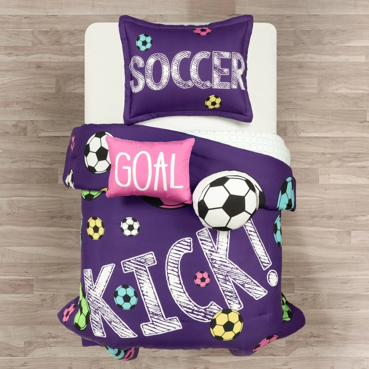 Girls Soccer Kick Comforter Set - Image 10