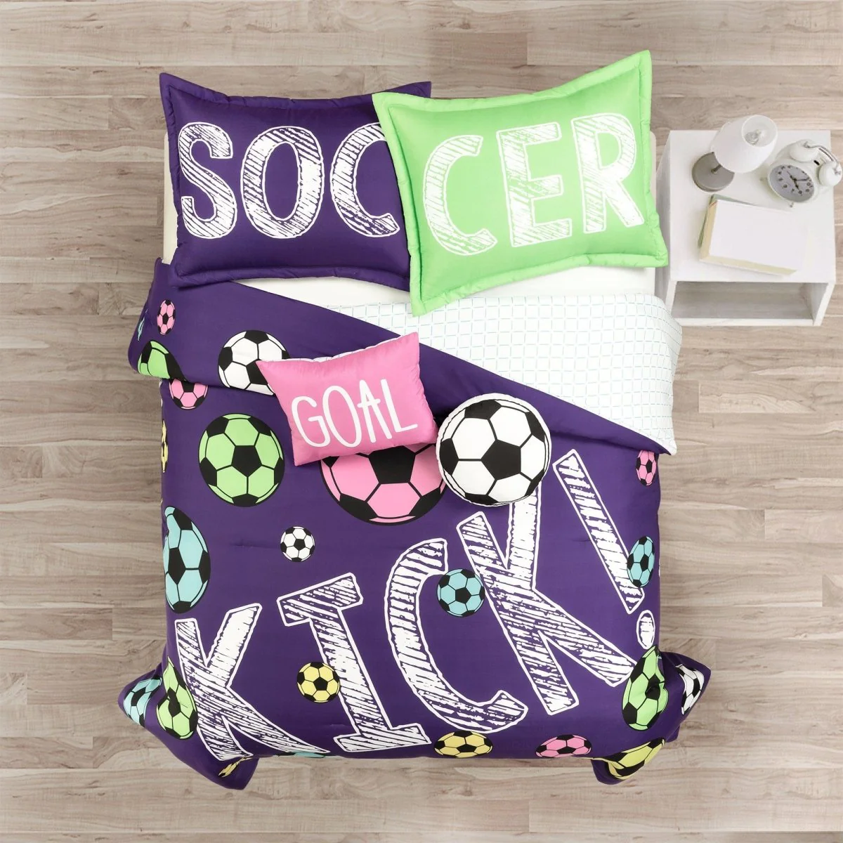 Girls Soccer Kick Comforter Set - Image 2