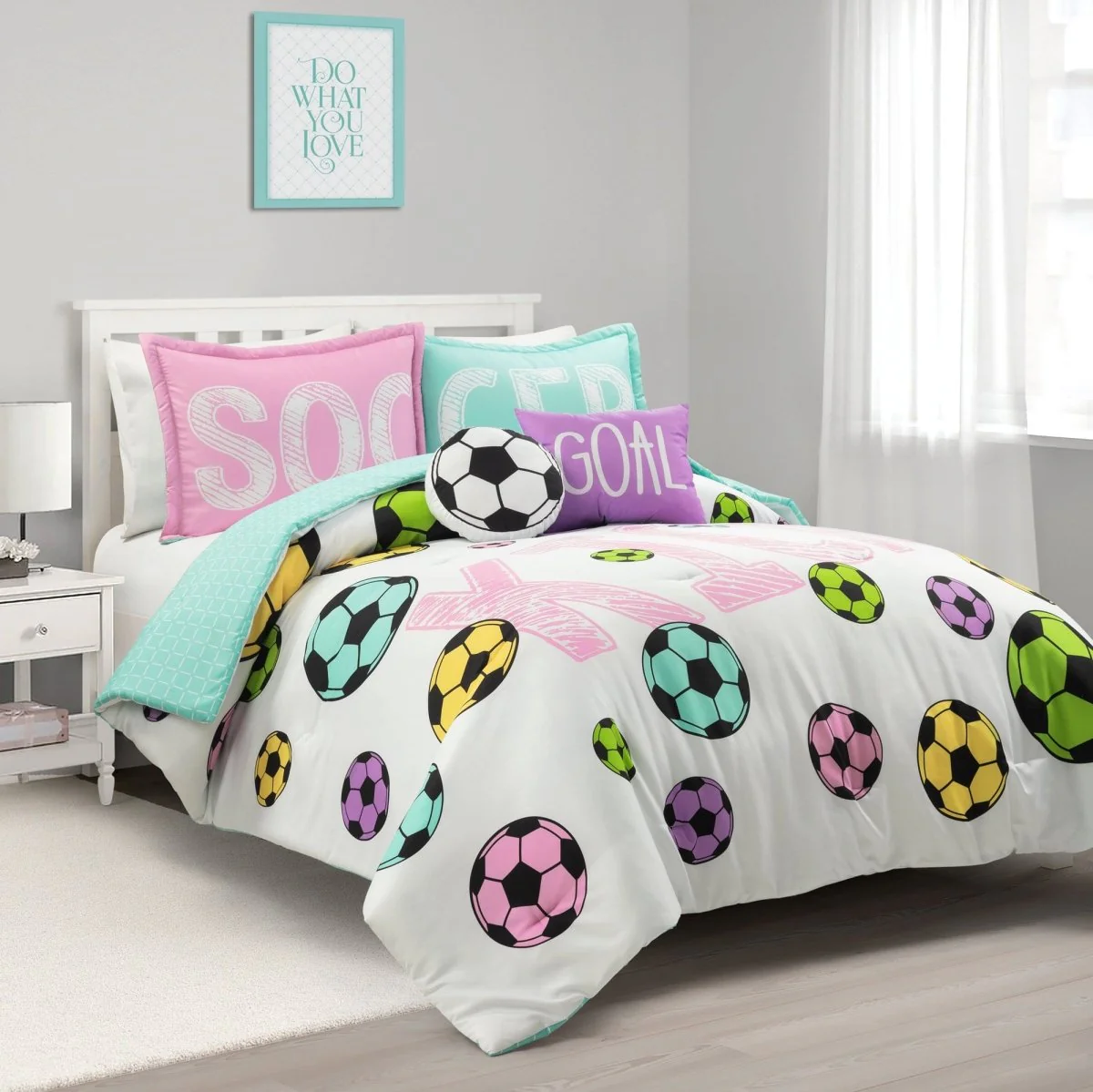 Girls Soccer Kick Comforter Set - Image 23