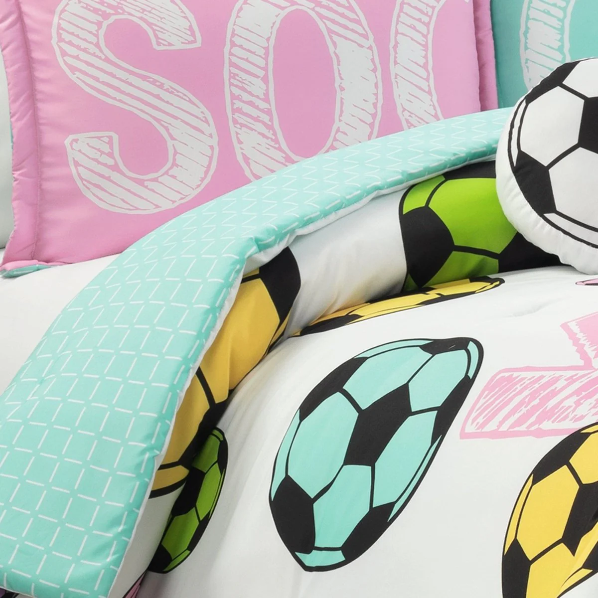 Girls Soccer Kick Comforter Set - Image 25