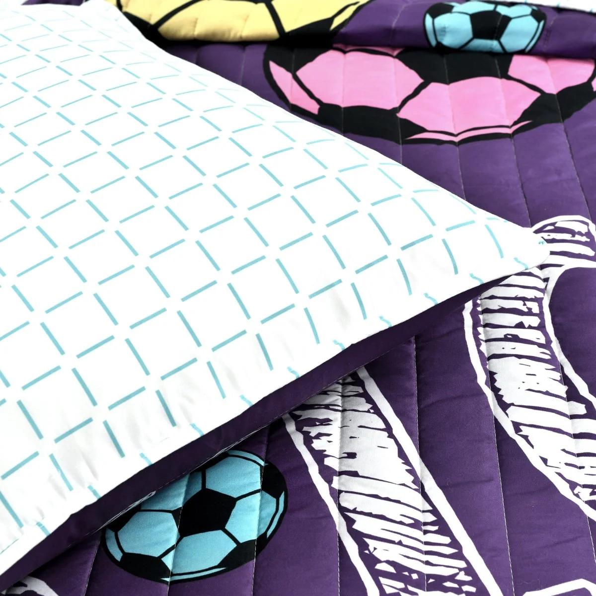 Girls Soccer Kick Quilt Set - Image 10