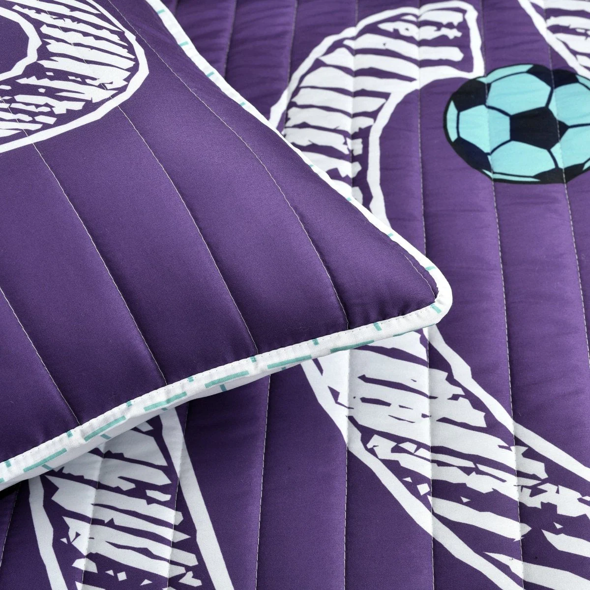 Girls Soccer Kick Quilt Set - Image 3
