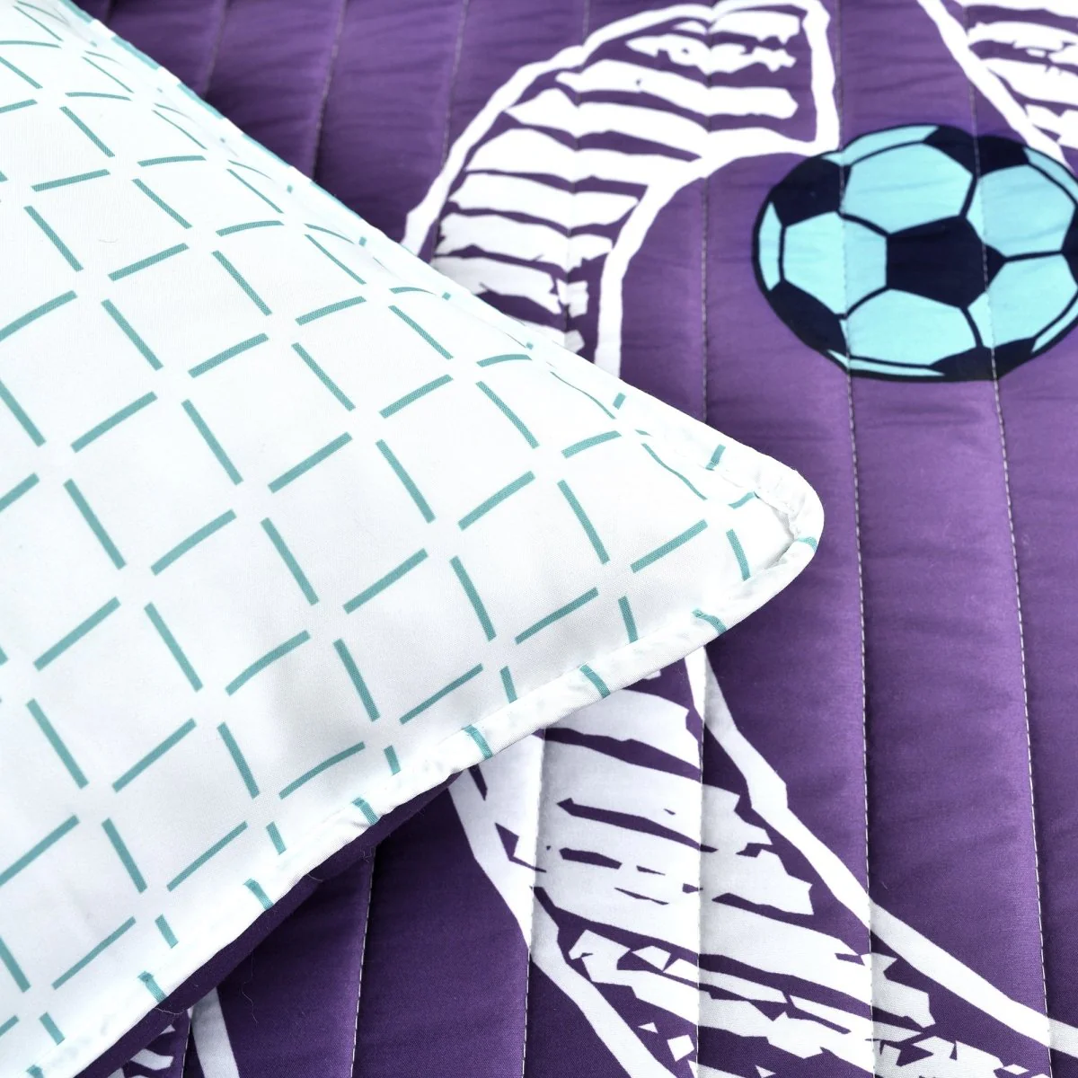 Girls Soccer Kick Quilt Set - Image 4
