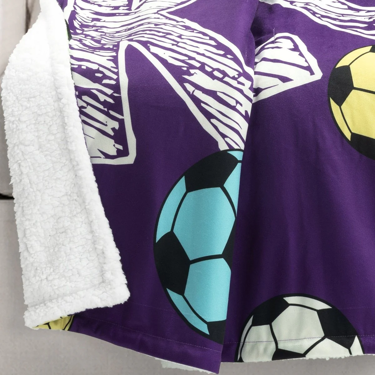 Girls Soccer Kick Sherpa Throw - Image 3