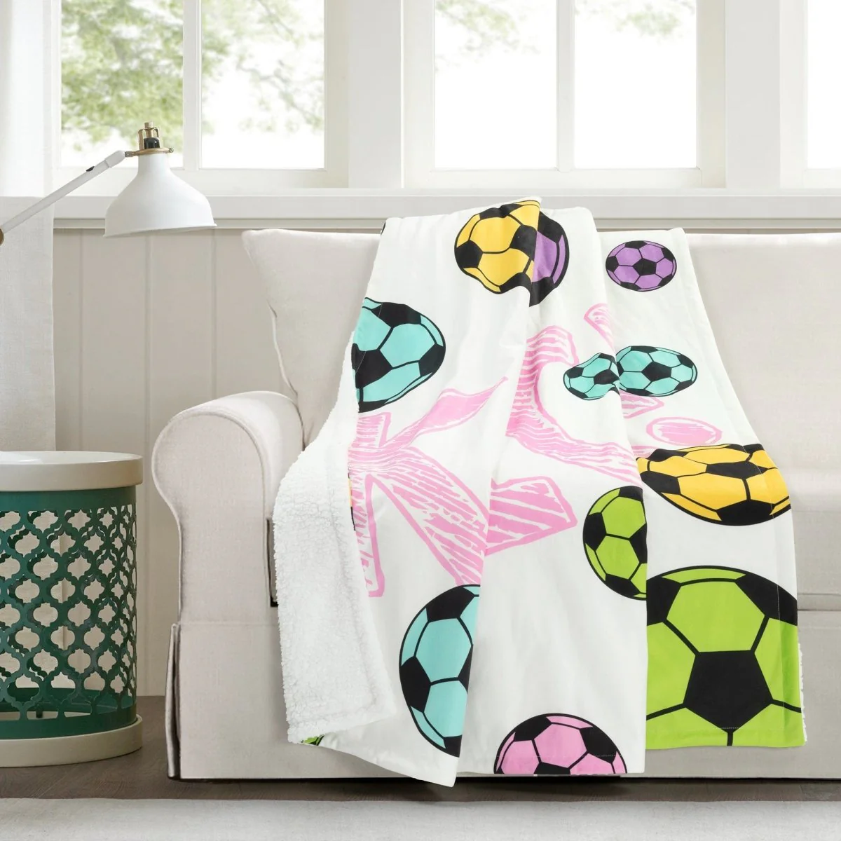 Girls Soccer Kick Sherpa Throw - Image 6