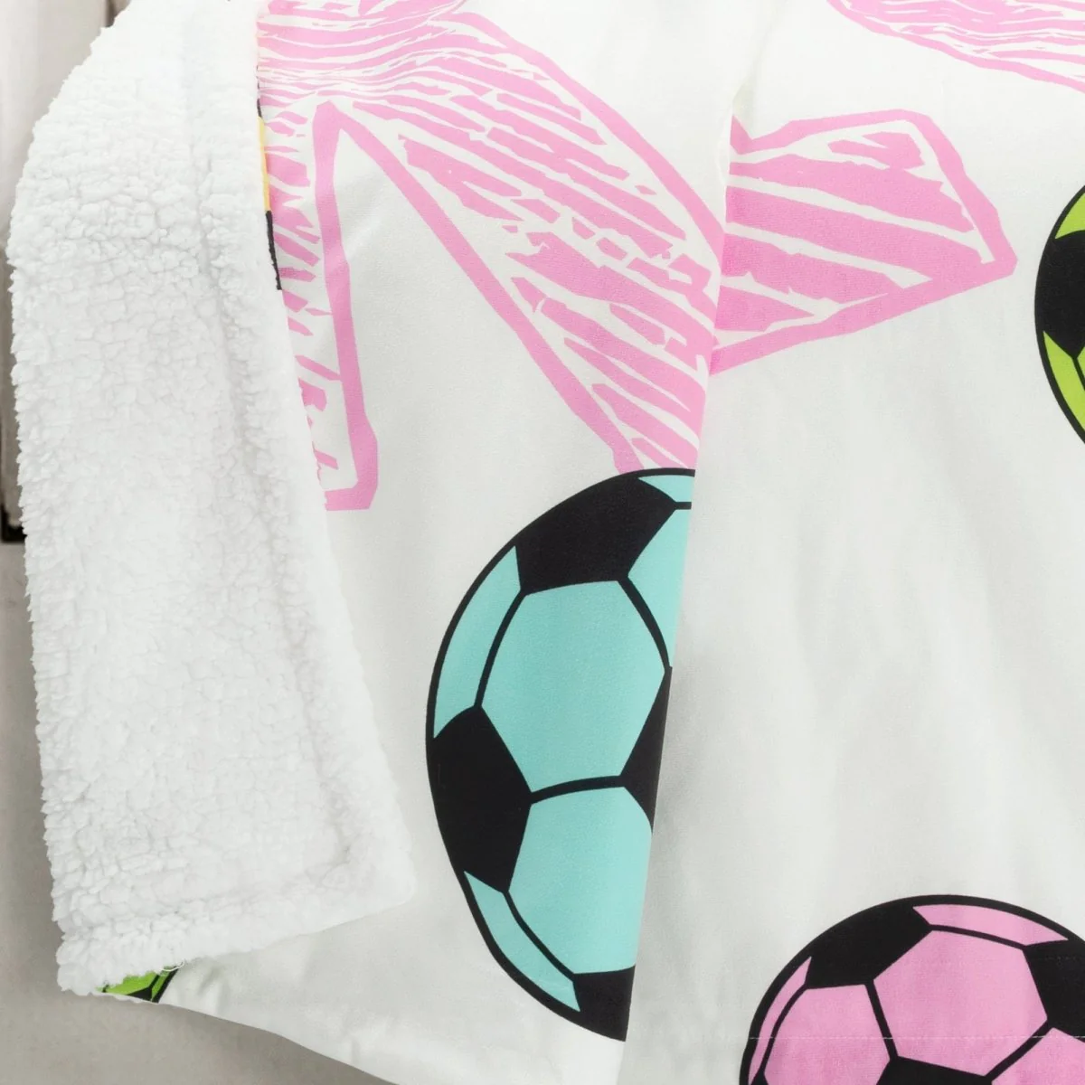 Girls Soccer Kick Sherpa Throw - Image 8