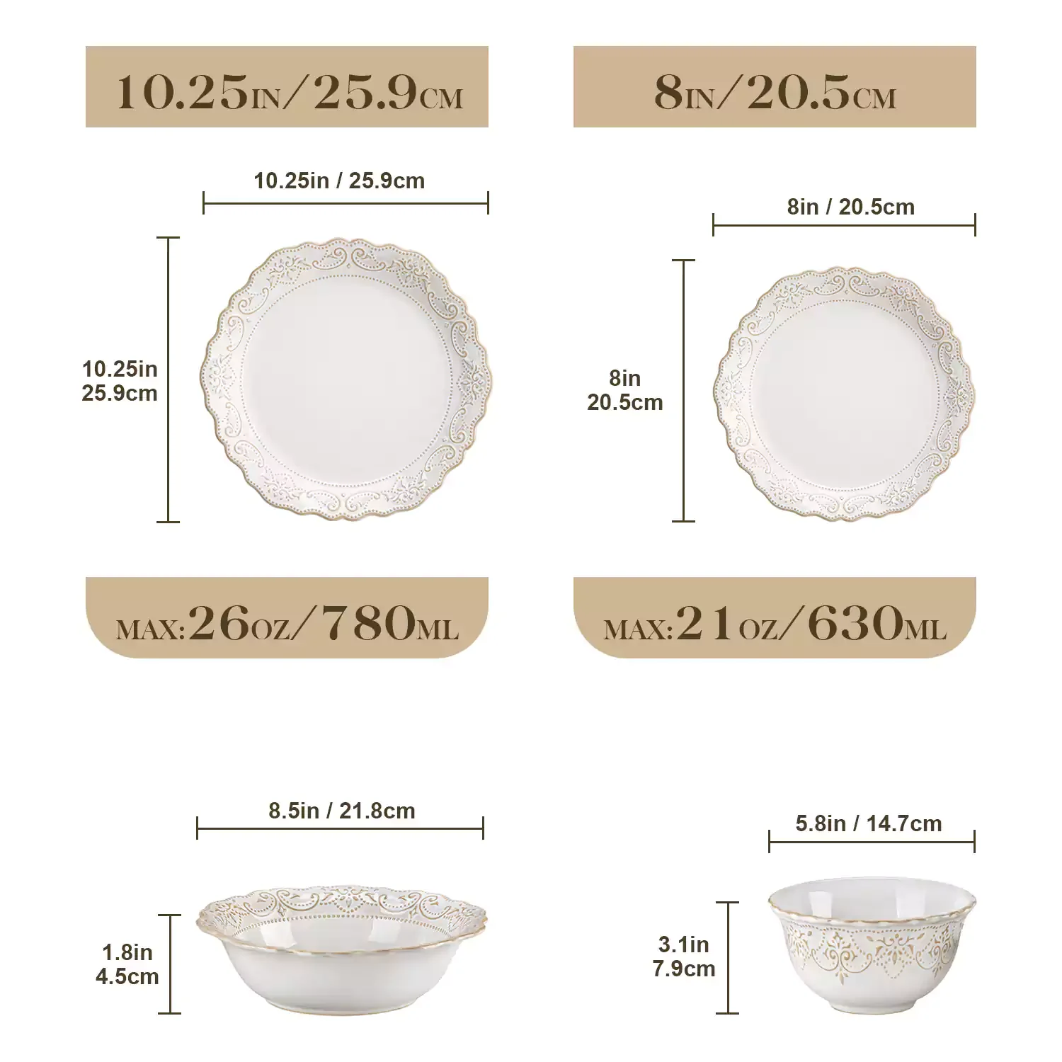 Giselle 16 Piece Dinnerware Set - Image 27