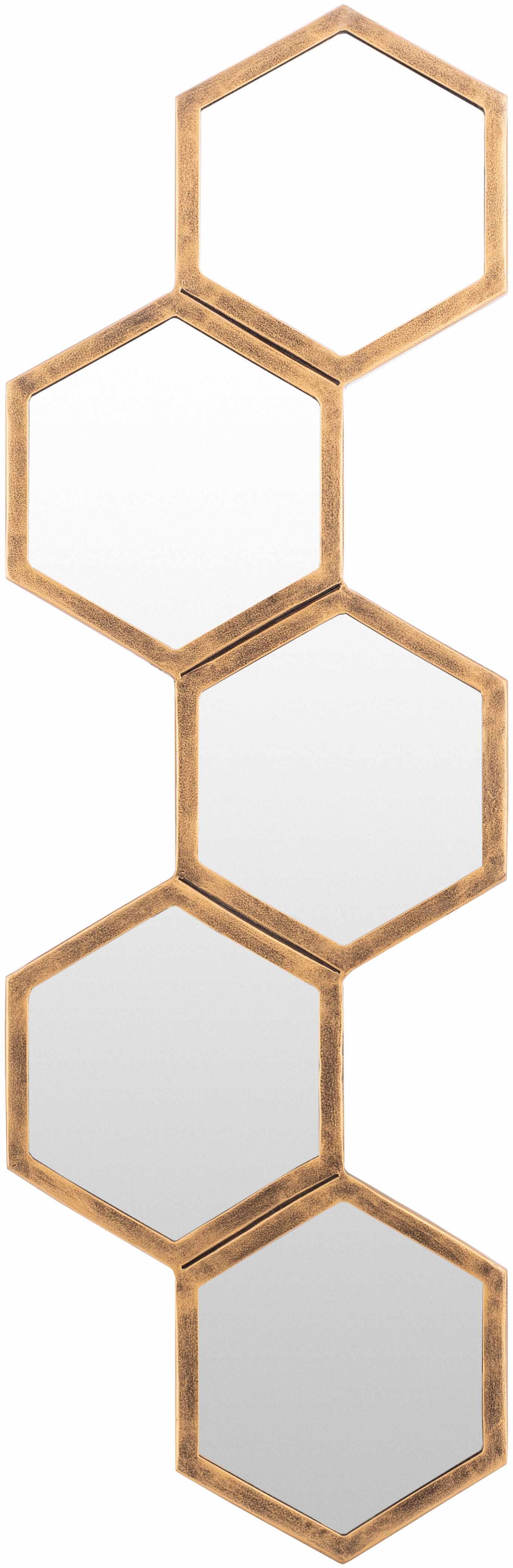 Gitagum Rustic Gold Honeycomb Mirror - Image 2