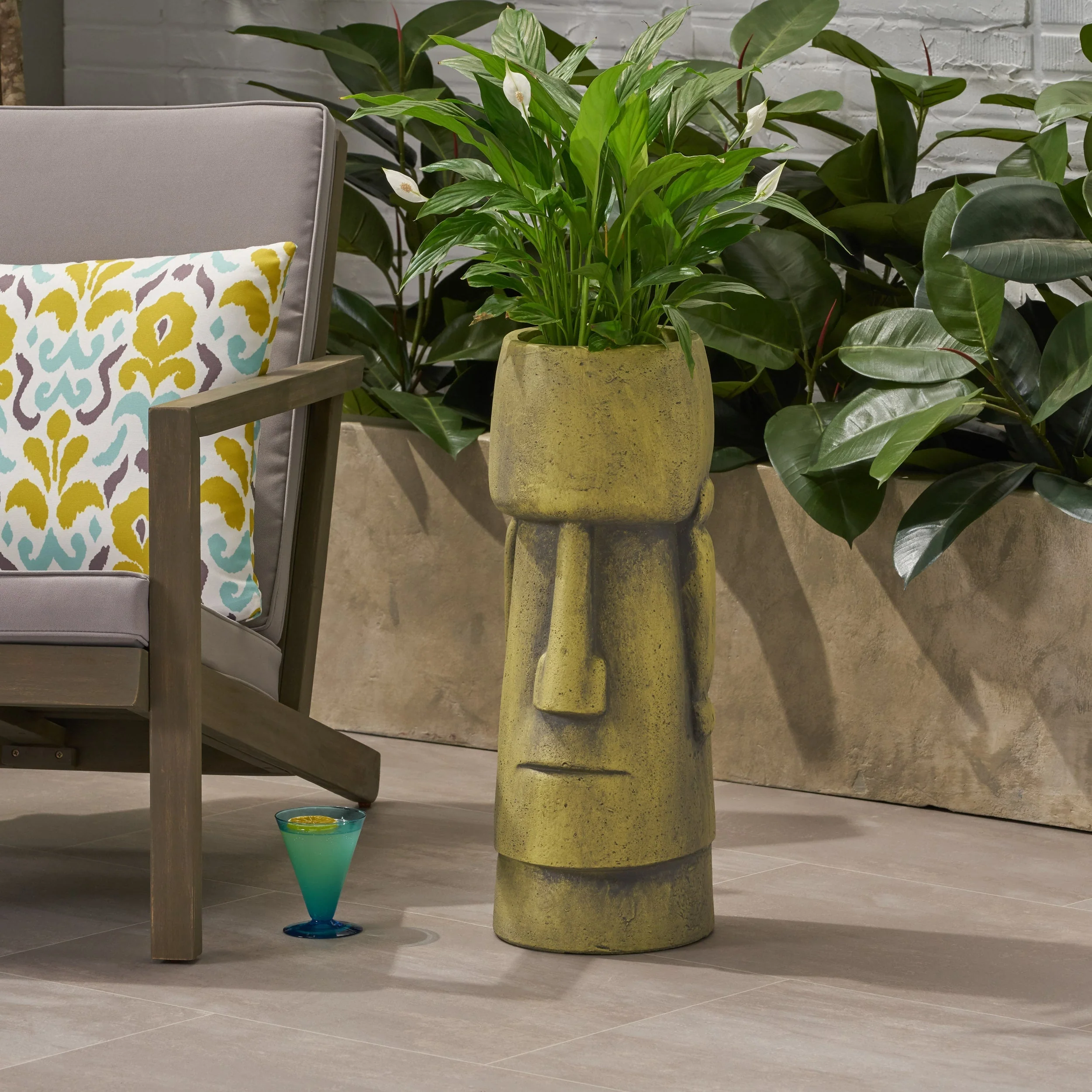 Glacier Cast Stone Urn Planter - Image 4