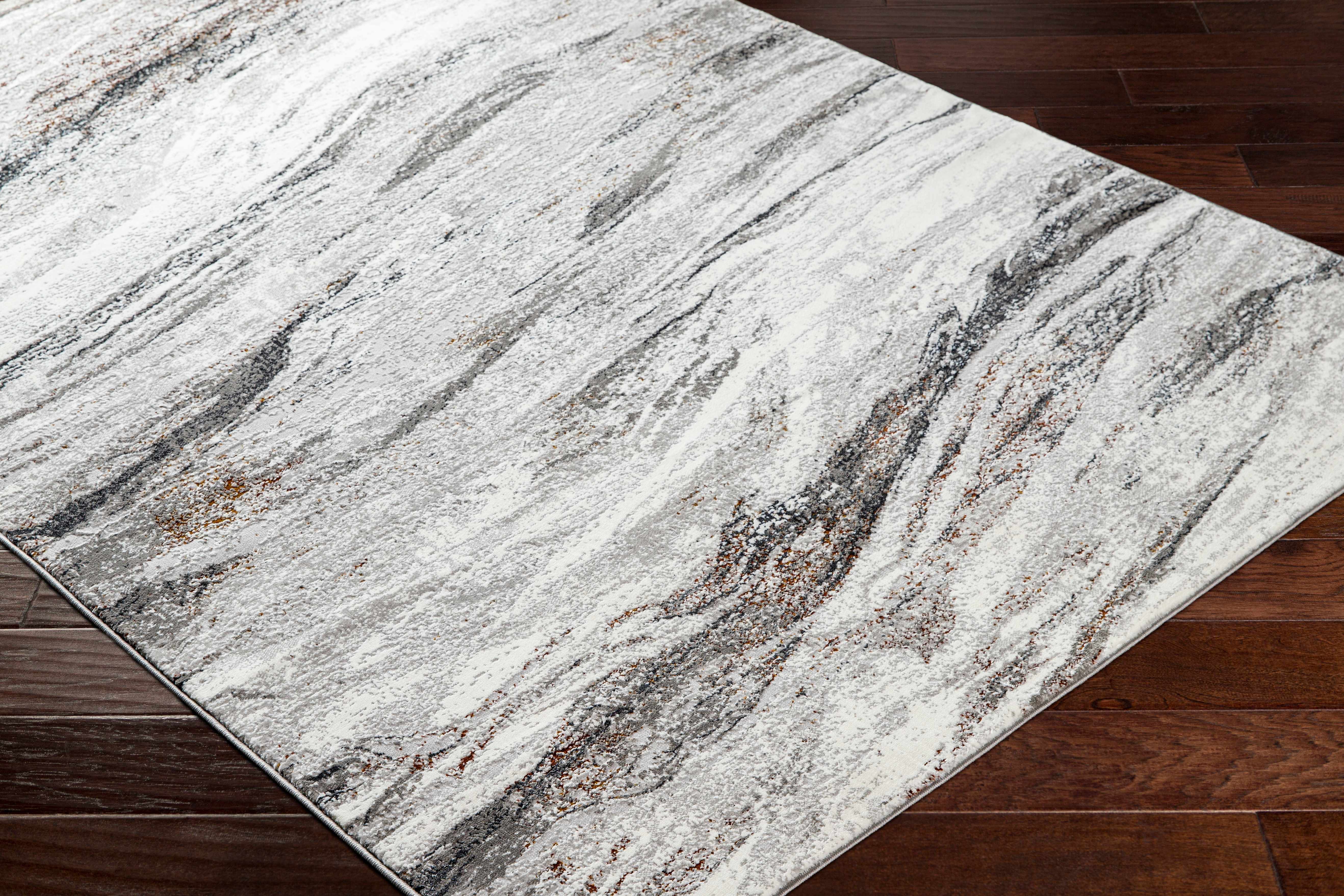 Glain Gray & Brown Marble Area Rug - Clearance - Image 4