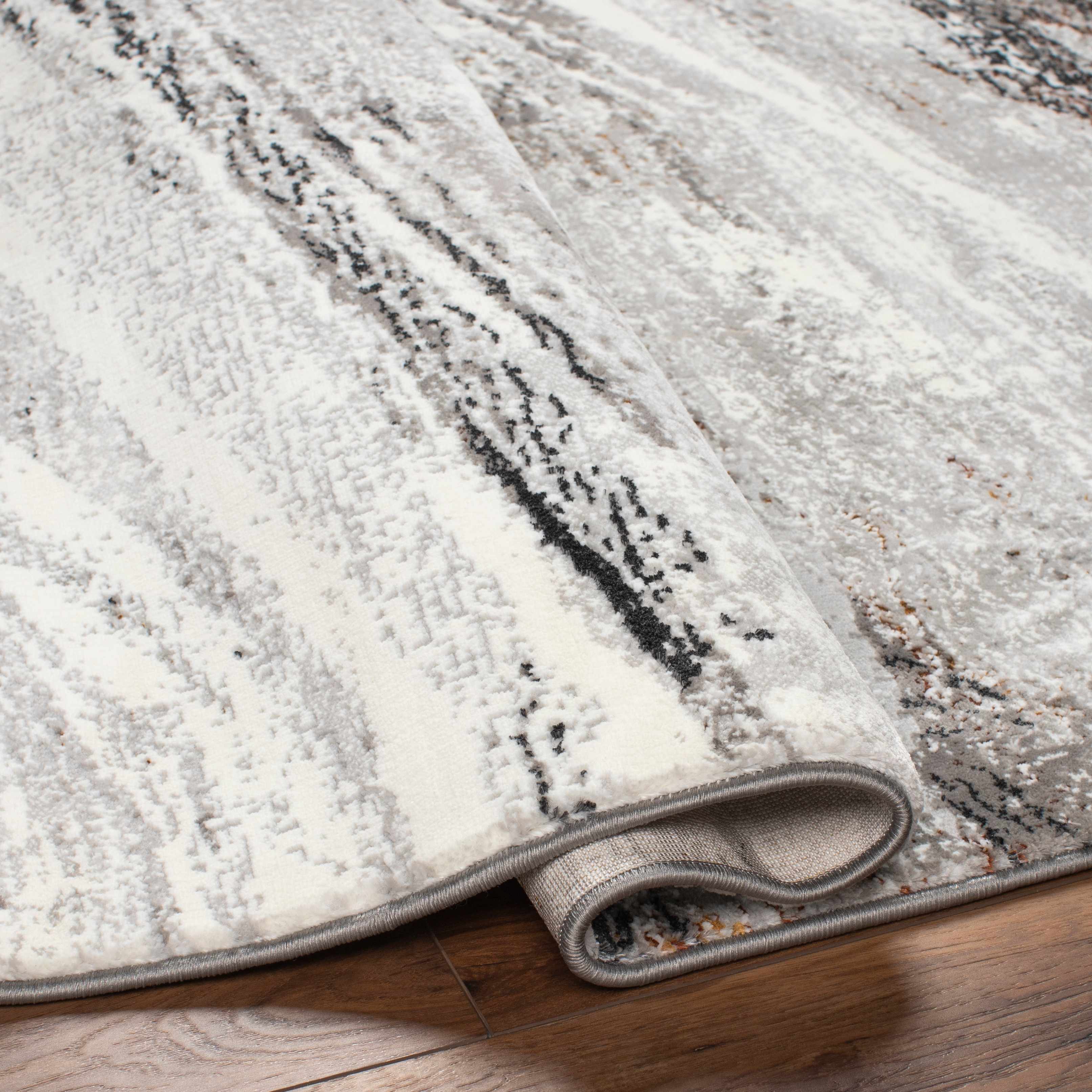Glain Gray & Brown Marble Area Rug - Clearance - Image 5