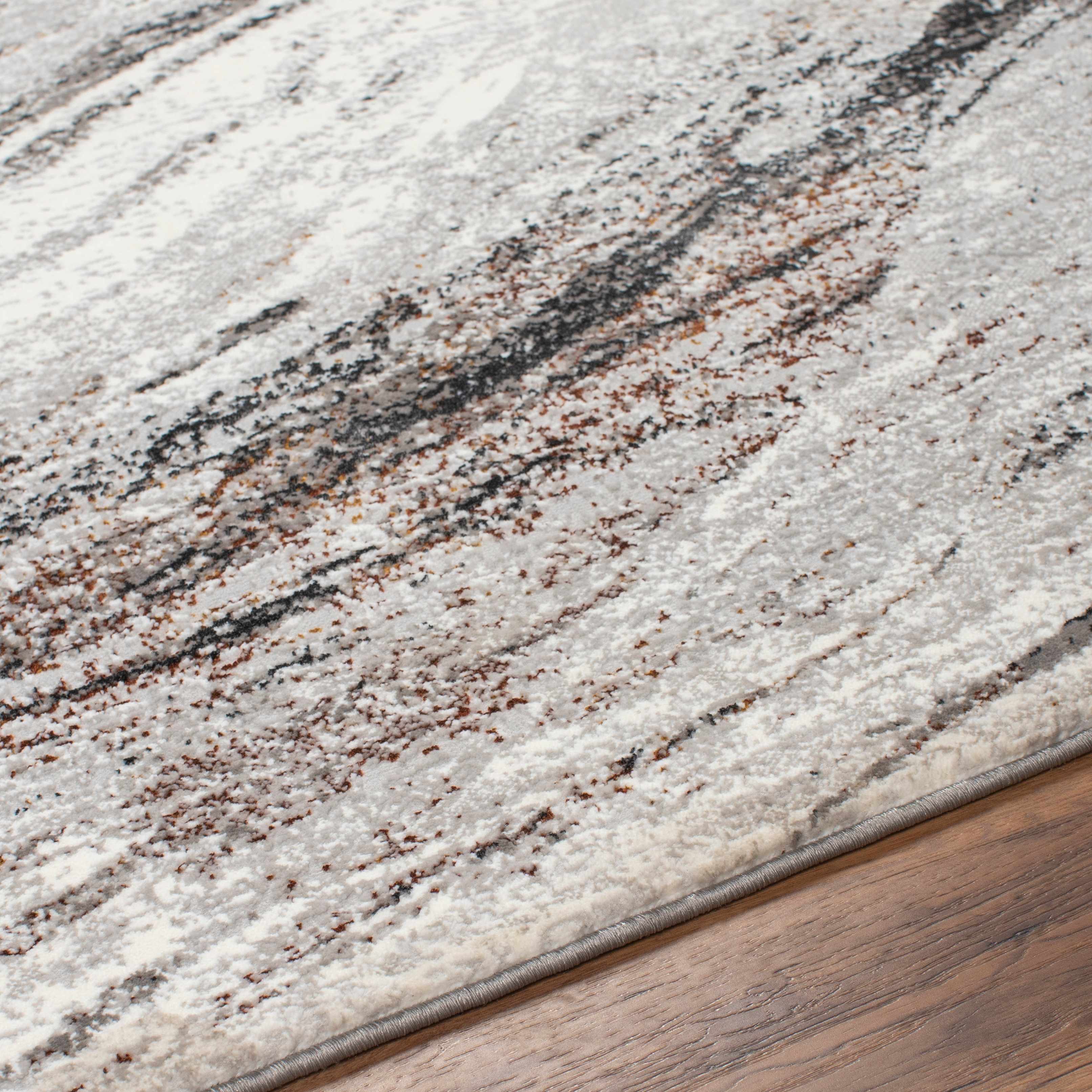 Glain Gray & Brown Marble Area Rug - Clearance - Image 6