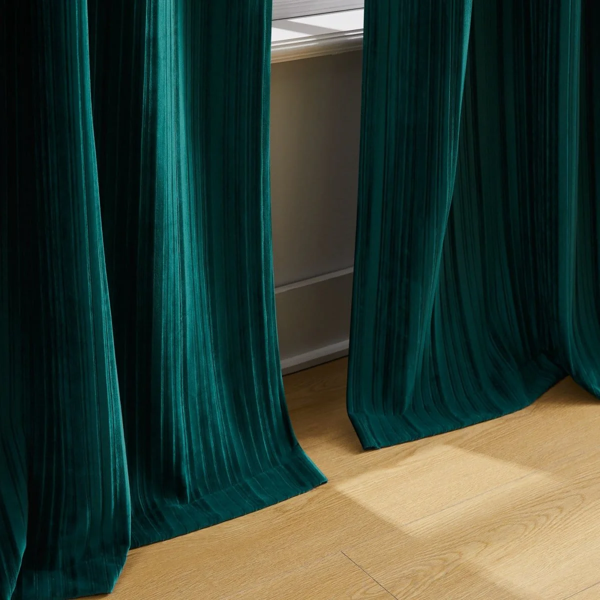Glam Pleated Velvet Light Filtering Window Curtain Panels - Image 17