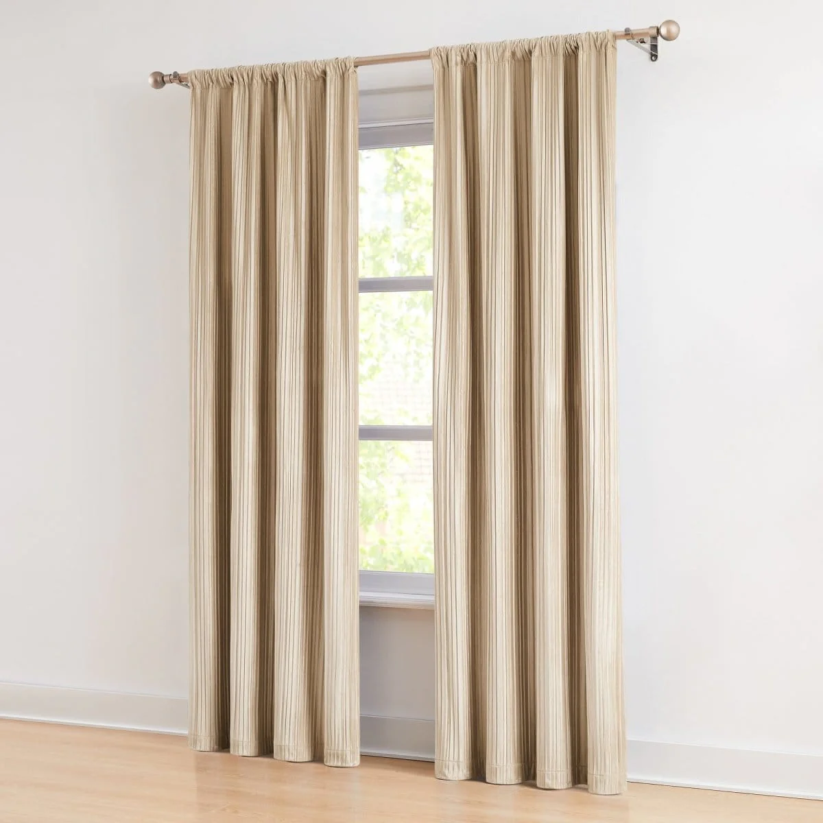 Glam Pleated Velvet Light Filtering Window Curtain Panels - Image 3