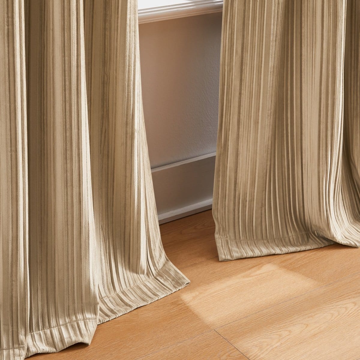 Glam Pleated Velvet Light Filtering Window Curtain Panels - Image 5