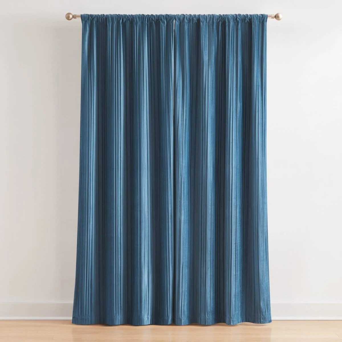 Glam Pleated Velvet Light Filtering Window Curtain Panels - Image 8