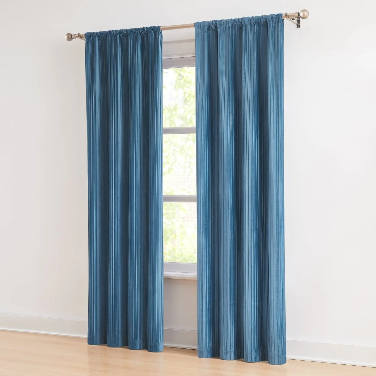 Glam Pleated Velvet Light Filtering Window Curtain Panels - Image 9