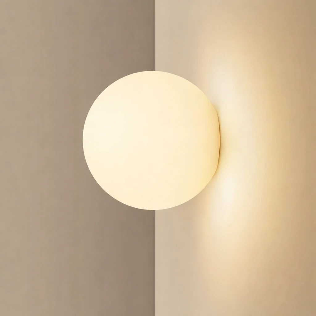 Glass Ball Wall Sconce LED Bedroom Bedside Living Room Bathroom Minimalist Light - Image 7