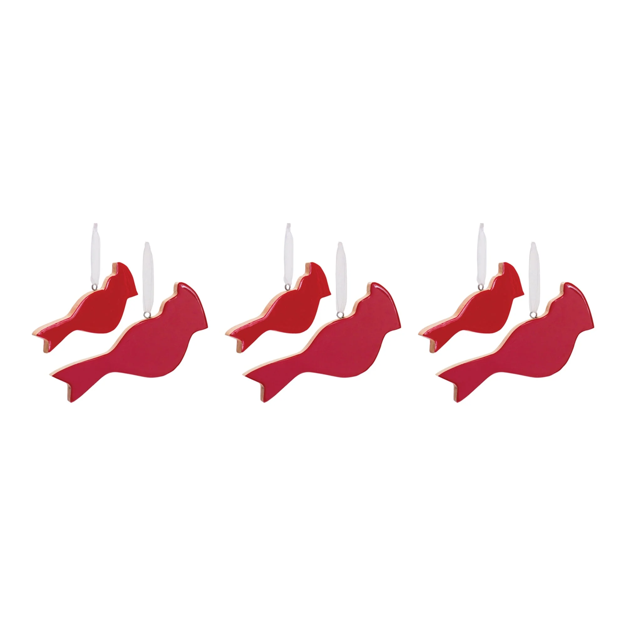 Glass Cardinal Bird Ornament (Set of 6) - Image 3
