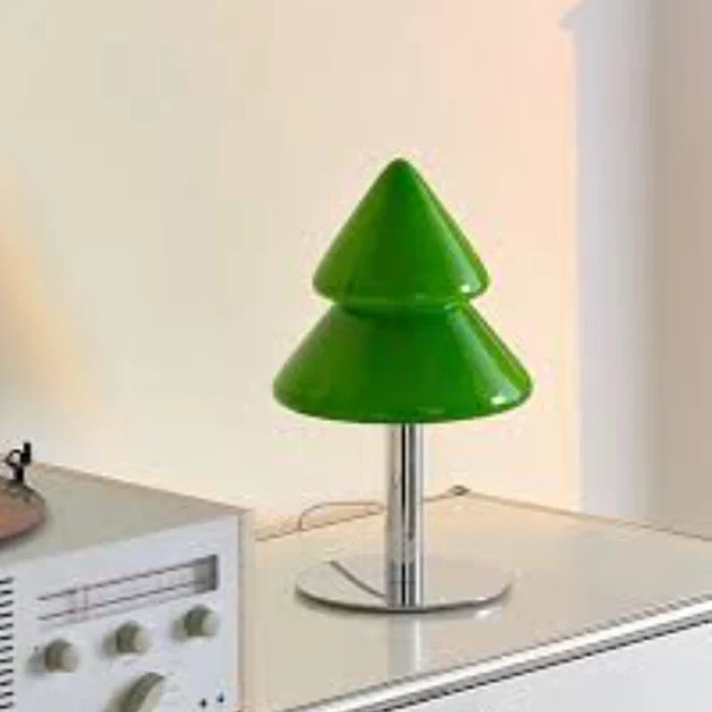 Glass Christmas Tree Table Lamp for Holiday Decor Bedroom Living Room Night Light - Image 4