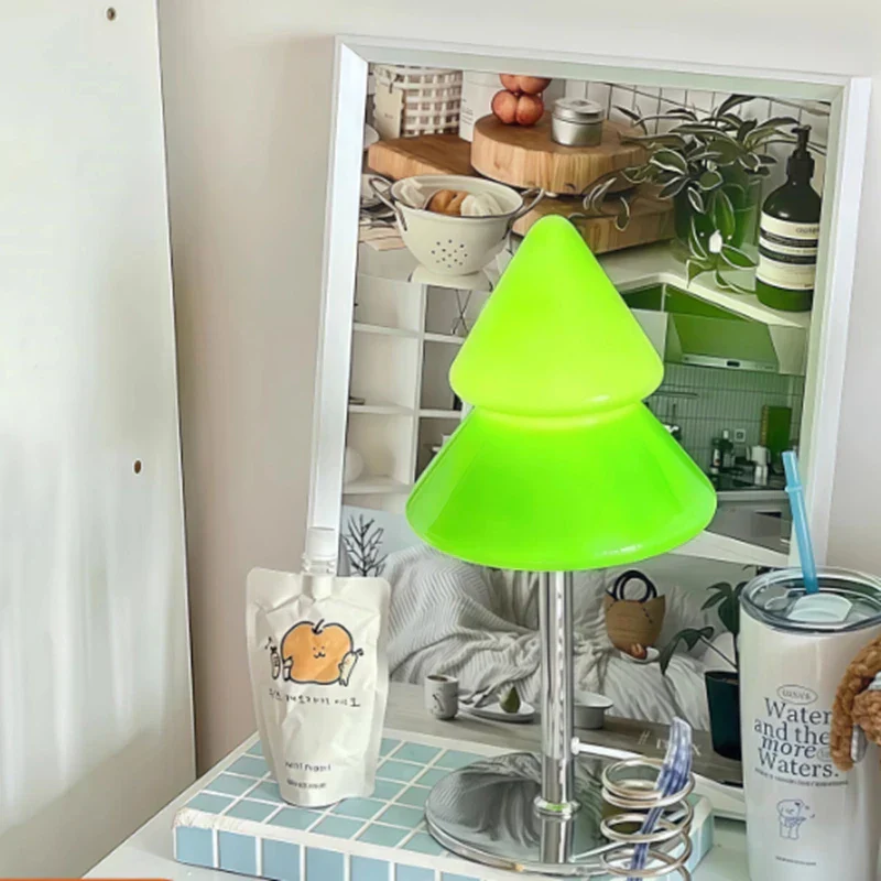 Glass Christmas Tree Table Lamp for Holiday Decor Bedroom Living Room Night Light - Image 5