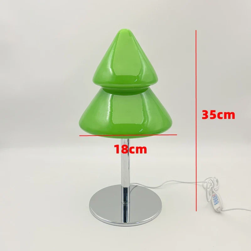 Glass Christmas Tree Table Lamp for Holiday Decor Bedroom Living Room Night Light - Image 6
