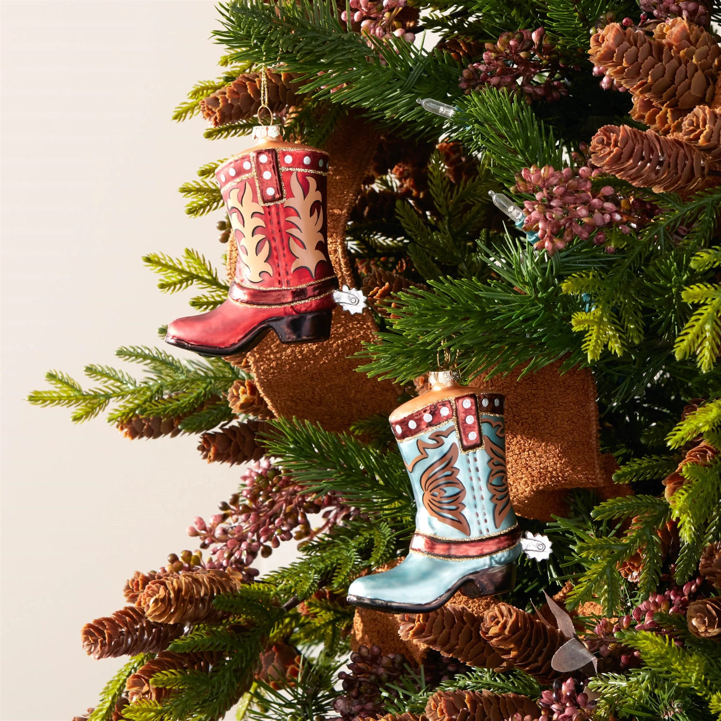 Glass Cowboy Boot Ornament (Set of 6) - Image 2