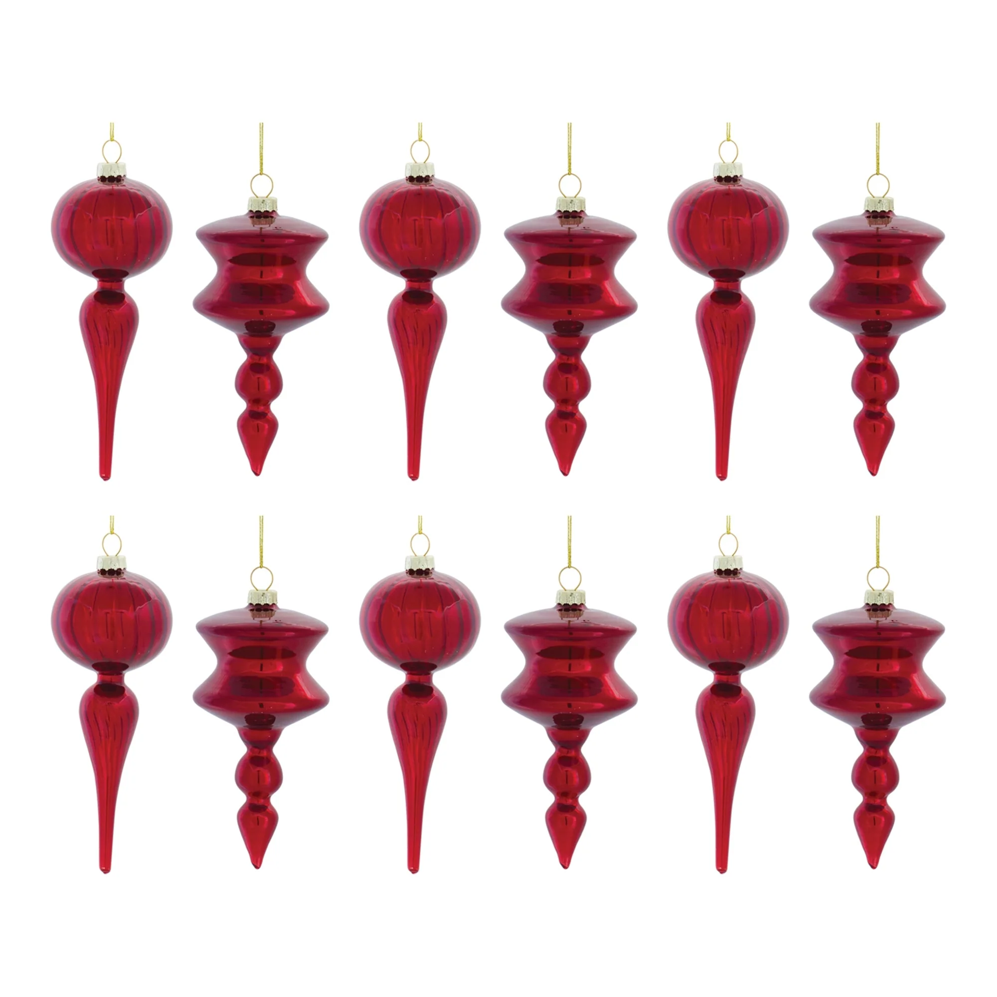 Glass Finial Drop Ornament (Set of 12) - Image 5