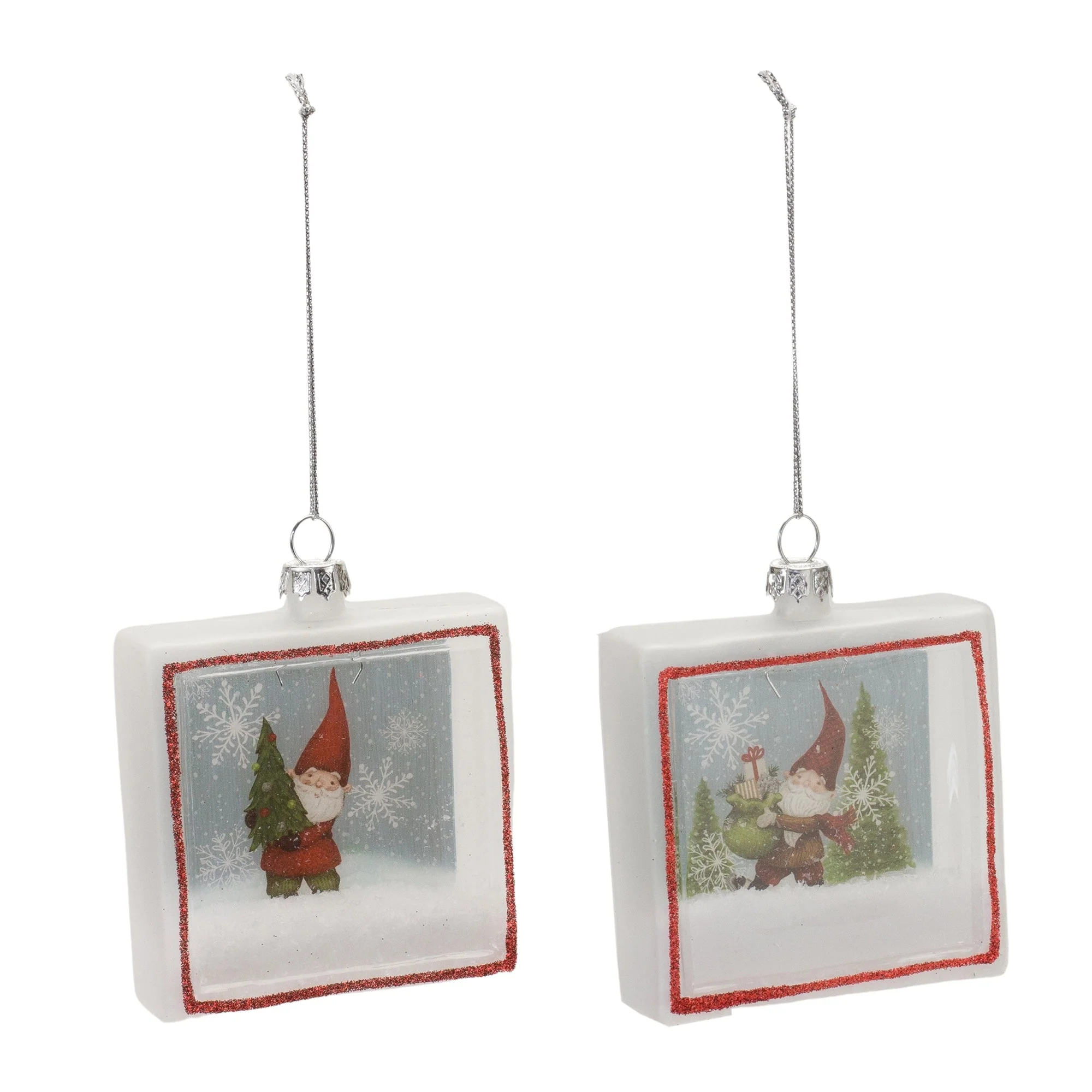 Glass Gnome Shadow Box Ornament (Set of 6) - Image 2