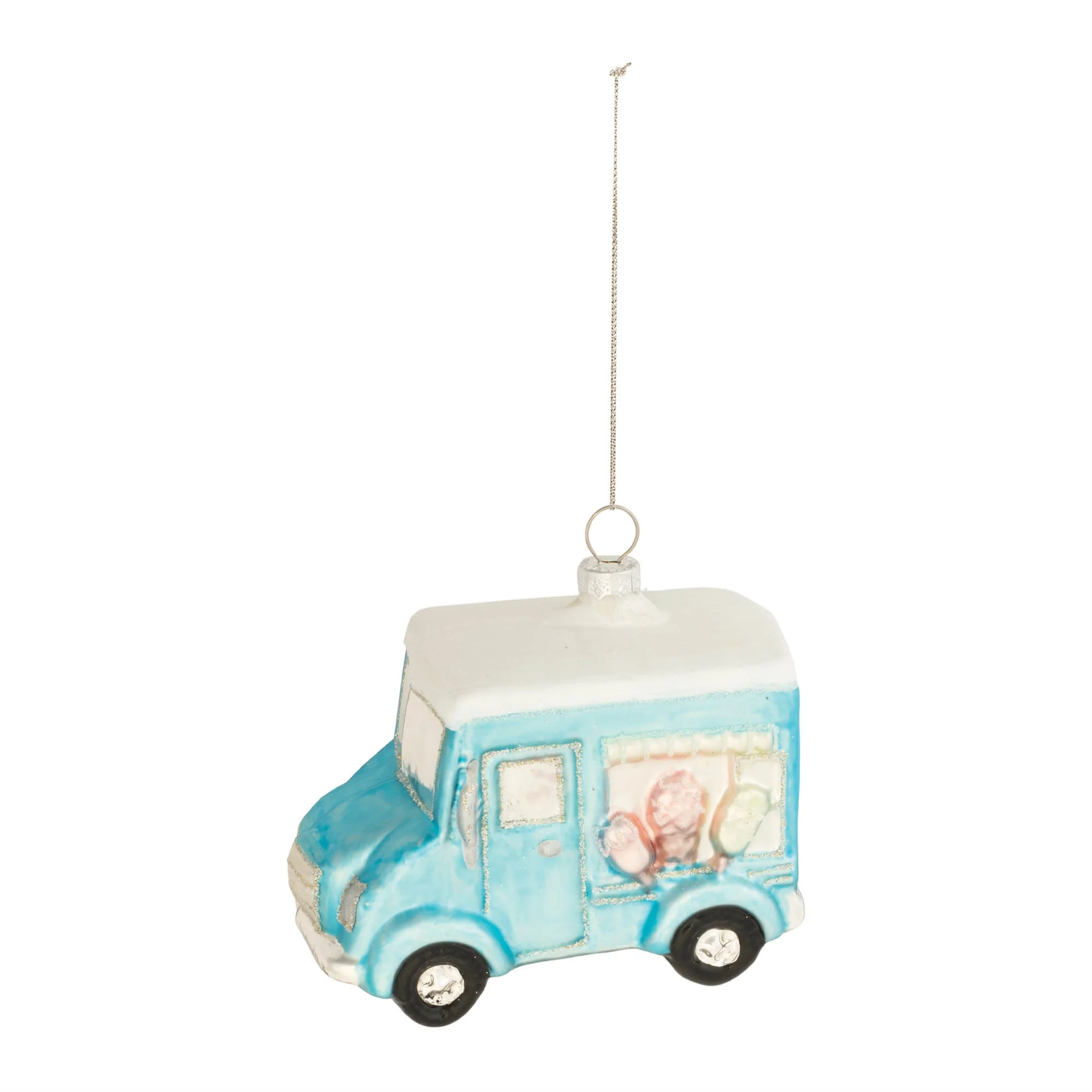 Glass Ice Cream Truck Ornament (Set of 12) - Image 2