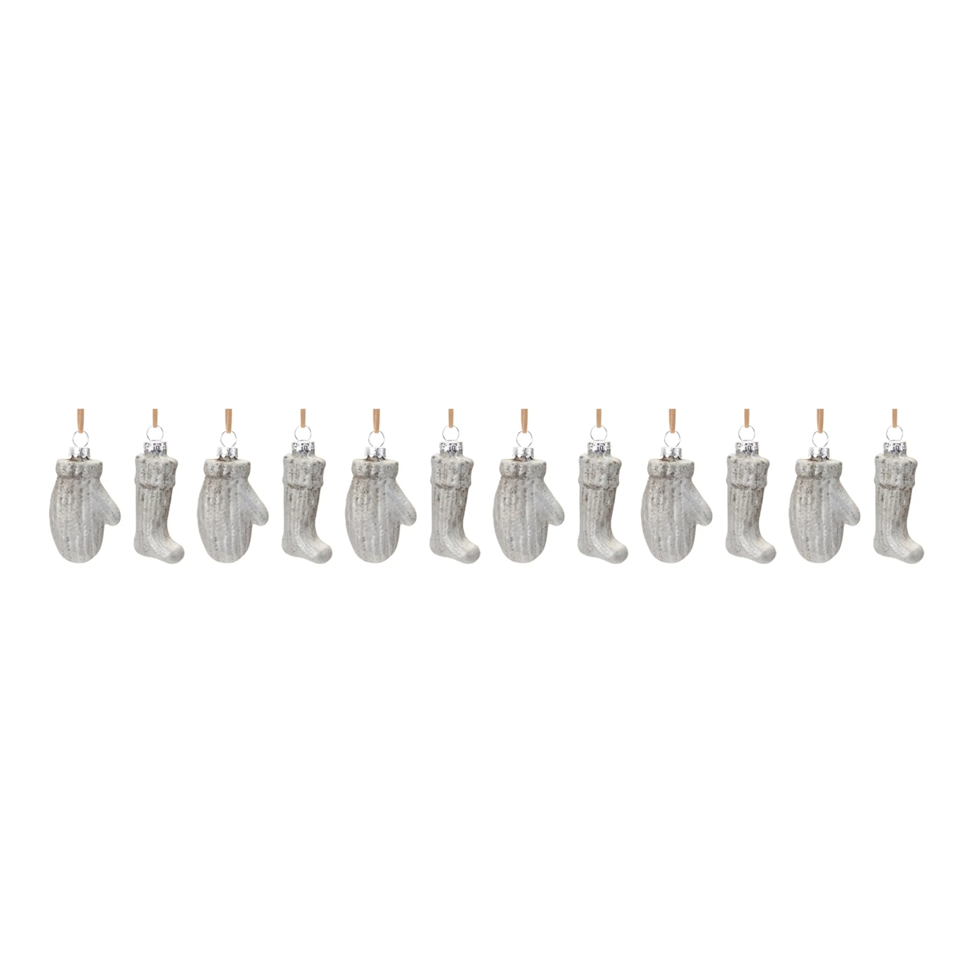Glass Mitten and Stocking Ornament (Set of 12) - Image 2