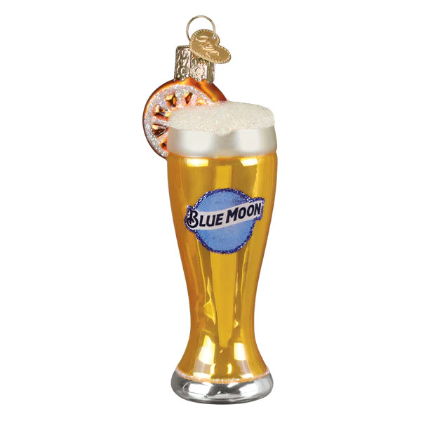 Glass Of Blue Moon Beer Ornament - Image 2