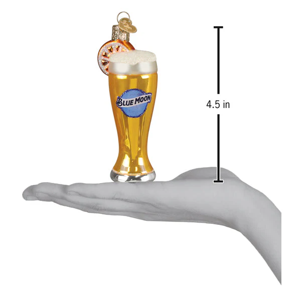 Glass Of Blue Moon Beer Ornament - Image 5