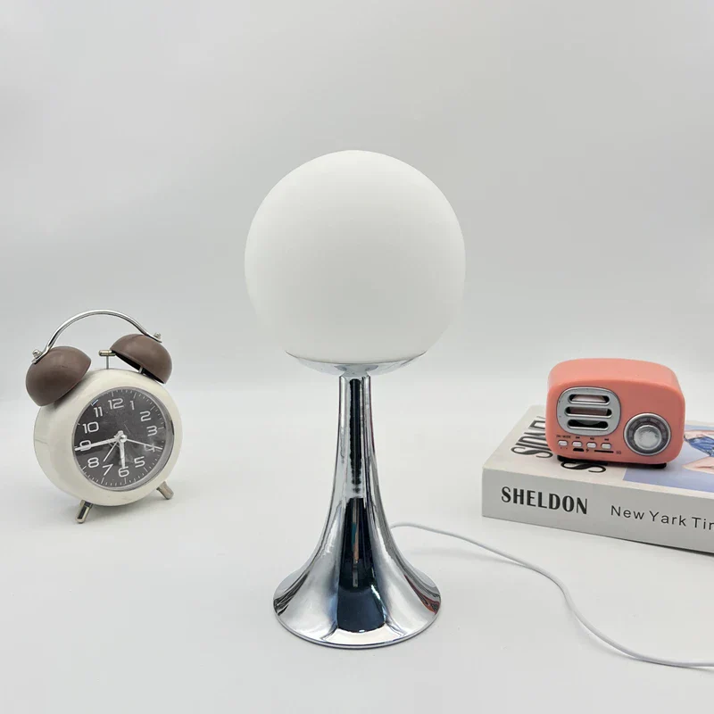 Glass Round Table Lamp Home Bedroom Desk Night Light Atmosphere Bedside Lamp - Image 10