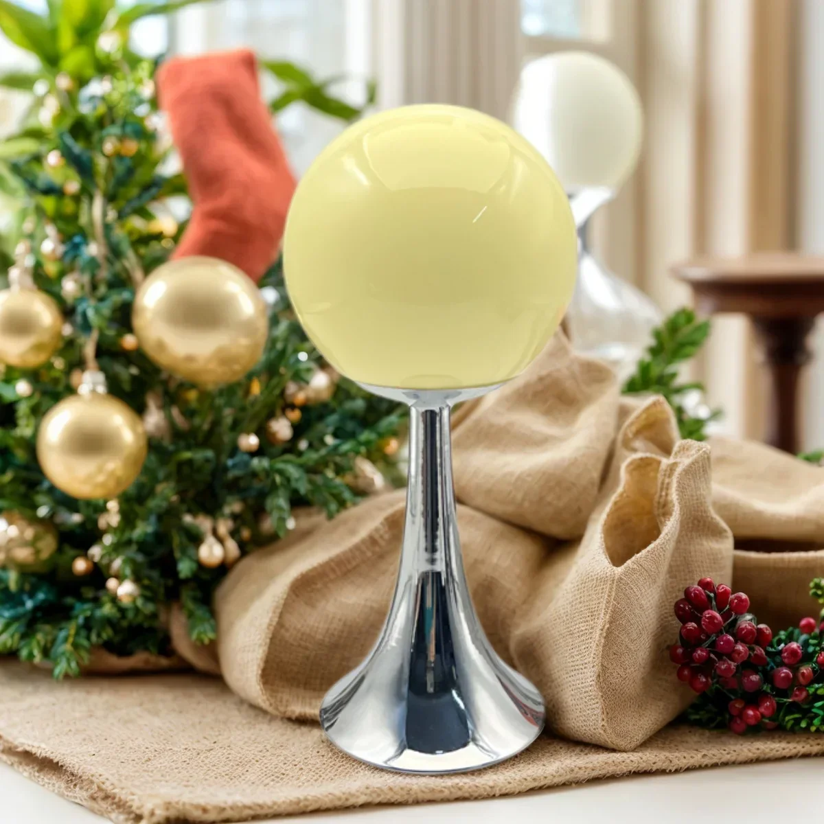 Glass Round Table Lamp Home Bedroom Desk Night Light Atmosphere Bedside Lamp - Image 4