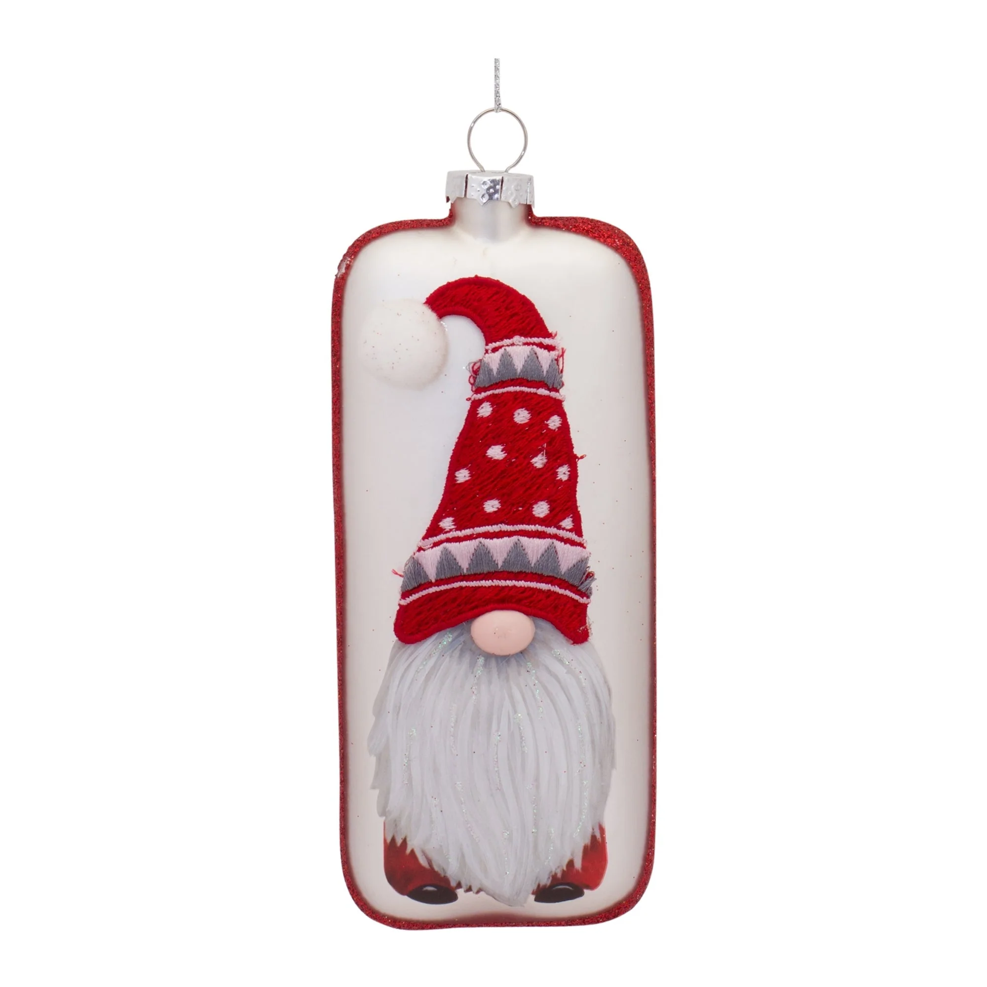 Glass Snowflake Gnome Tree Ornament (Set of 12) - Image 3