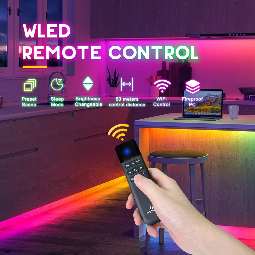 GLEDOPTO WiFi RGB LED Light Remote Control ESP NOW App Brightness 4 Scenes 50M - Image 4