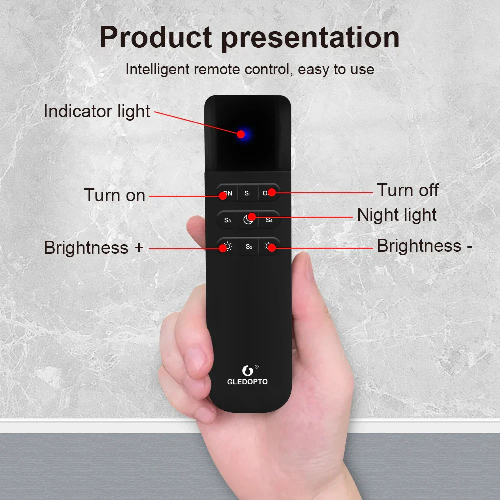 GLEDOPTO WiFi RGB LED Light Remote Control ESP NOW App Brightness 4 Scenes 50M - Image 6