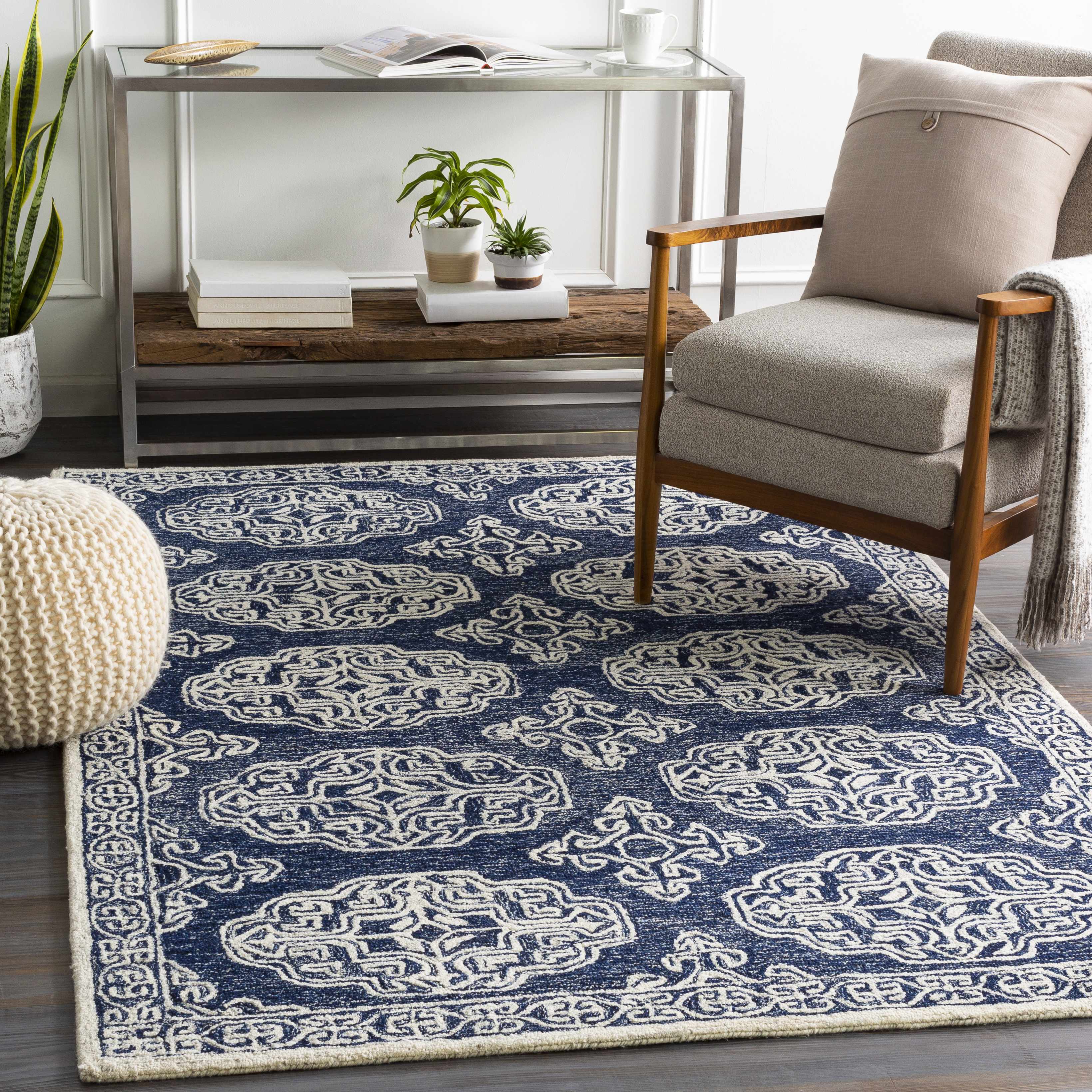 Glenoma Blue Regency Wool Rug - Image 2